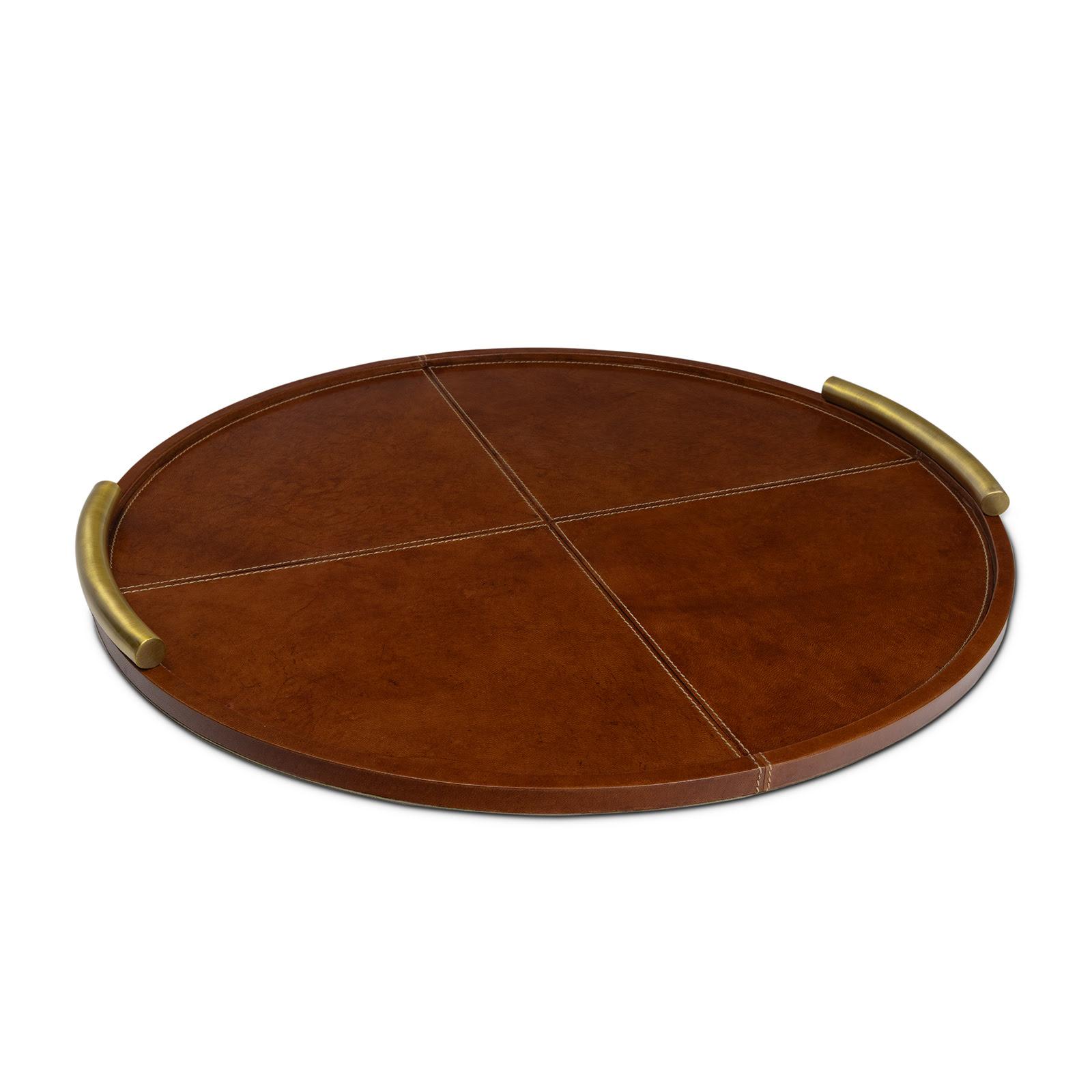 Forte Leather Tray Oval | Regina Andrew Detroit